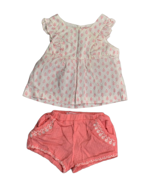 A White Shorts Sets from Gingersnaps in size 3-6M for girl. (Front View)
