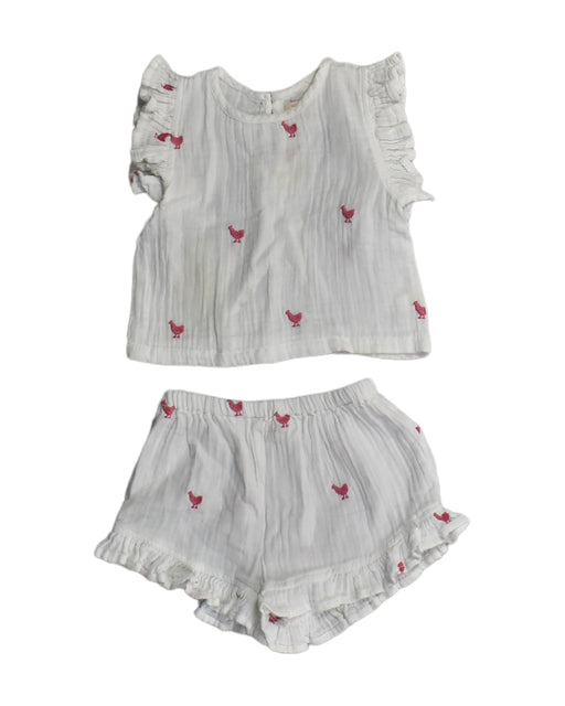 A White Shorts Sets from Pink Chicken in size 2T for girl. (Front View)