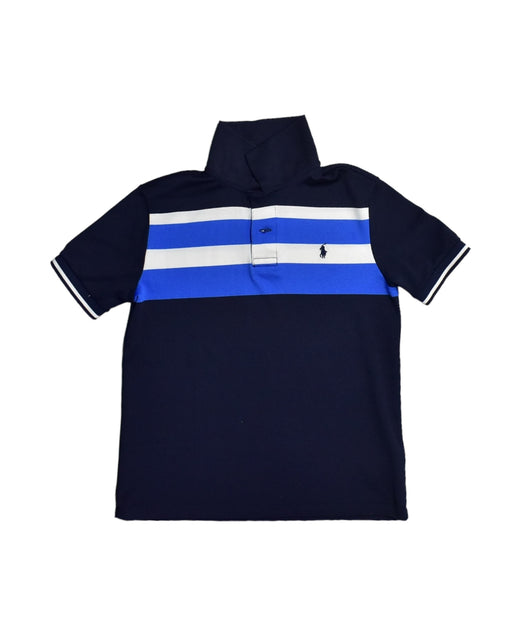 A Blue Short Sleeve Polos from Polo Ralph Lauren in size 7Y for boy. (Front View)