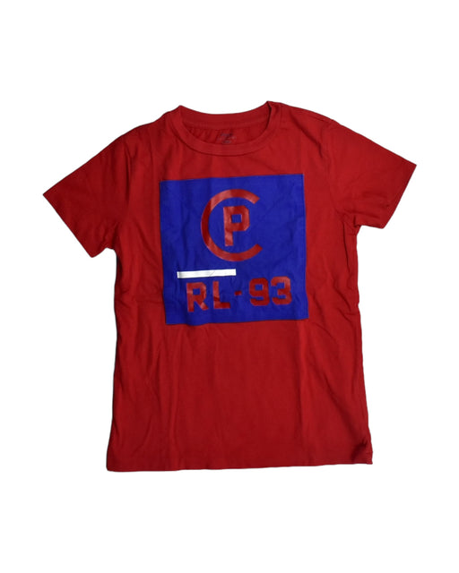 A Red T Shirts from Polo Ralph Lauren in size 7Y for boy. (Front View)
