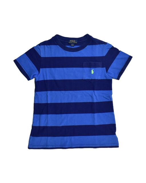 A Blue Short Sleeve Tops from Polo Ralph Lauren in size 7Y for boy. (Front View)