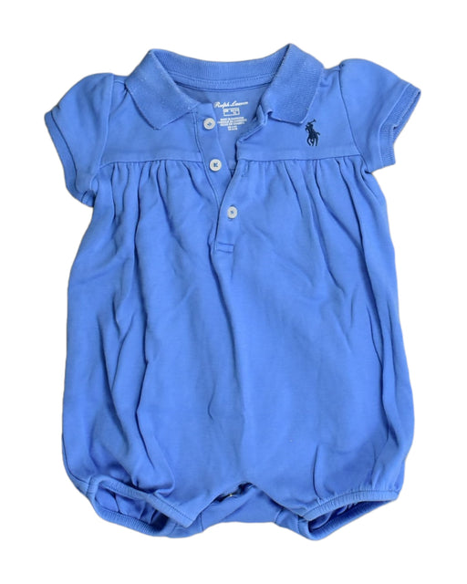 A Blue Rompers from Ralph Lauren in size 3-6M for girl. (Front View)