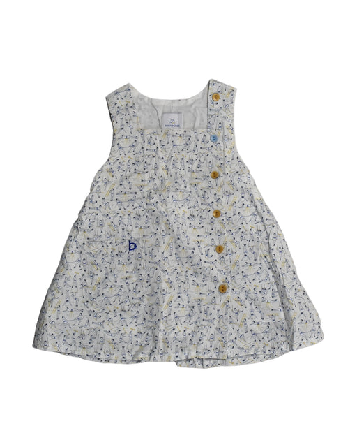 A White Sleeveless Dresses from Bochechas in size 6-12M for girl. (Front View)