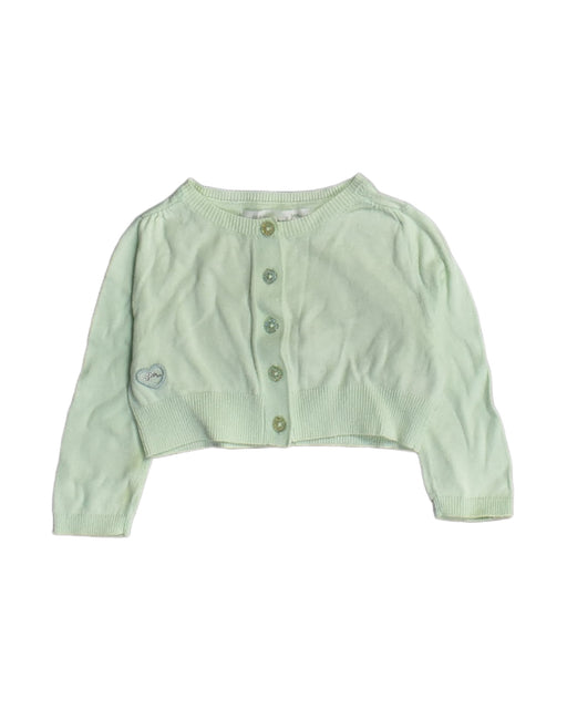 A Green Cardigans from Chateau de Sable in size 6-12M for girl. (Front View)