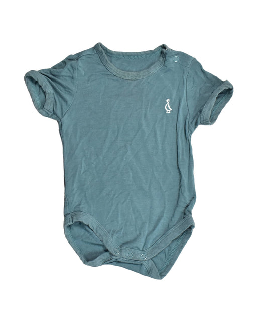 A Blue Short Sleeve Rompers from Raph and Remy in size 0-3M for neutral. (Front View)