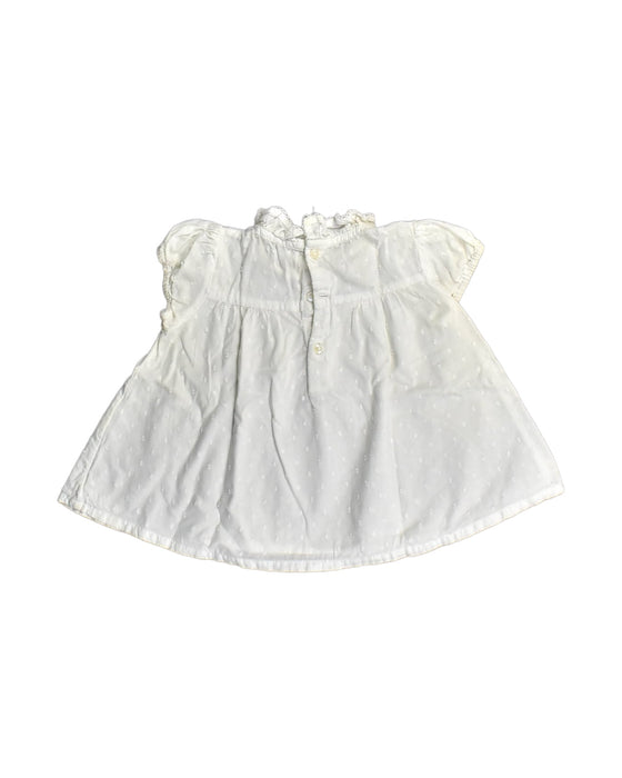 A White Short Sleeve Tops from Bout'Chou in size 6-12M for girl. (Back View)