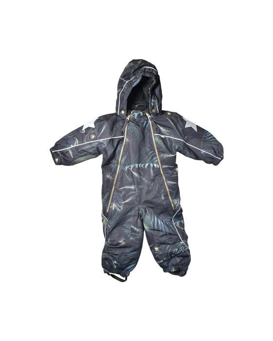 A Black Snowsuits from Molo in size 12-18M for boy. (Front View)