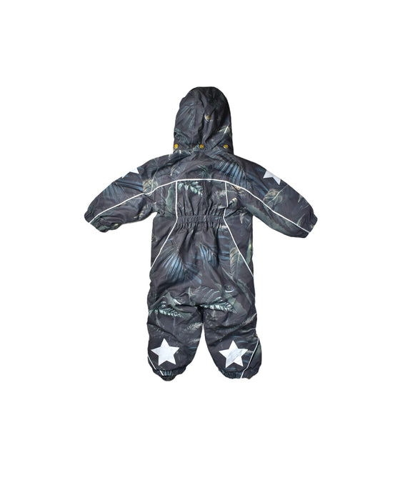 A Black Snowsuits from Molo in size 12-18M for boy. (Back View)