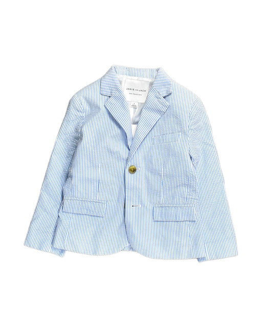 A Blue Coats from Janie & Jack in size 4T for girl. (Front View)