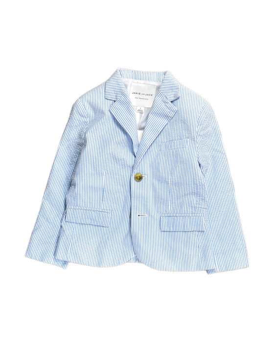 A Blue Coats from Janie & Jack in size 4T for girl. (Front View)