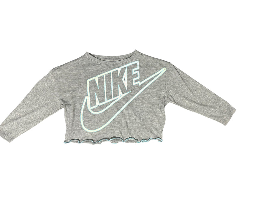 A Grey Long Sleeve T Shirts from Nike in size 4T for neutral. (Front View)