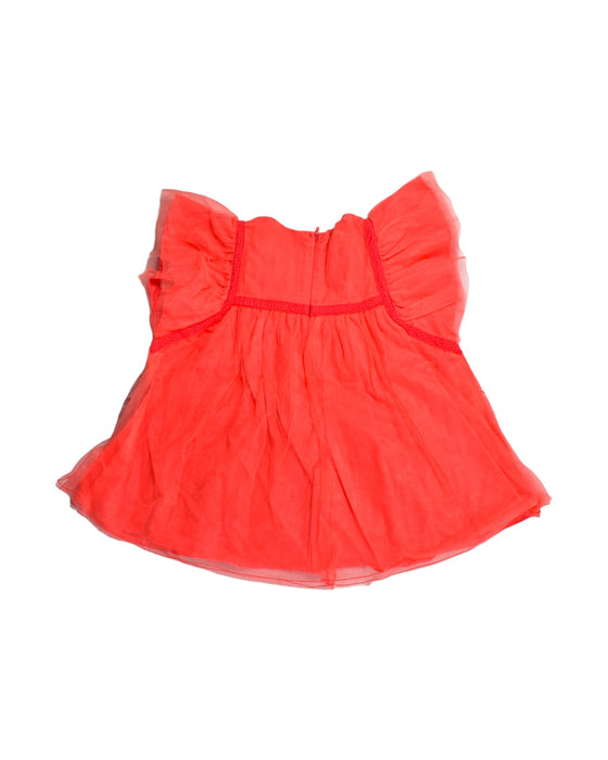 A Red Short Sleeve Dresses from Chateau de Sable in size 6-12M for girl. (Back View)