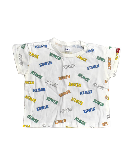 A White T Shirts from EDWIN in size 3T for boy. (Front View)