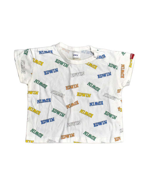 A White T Shirts from EDWIN in size 3T for boy. (Front View)