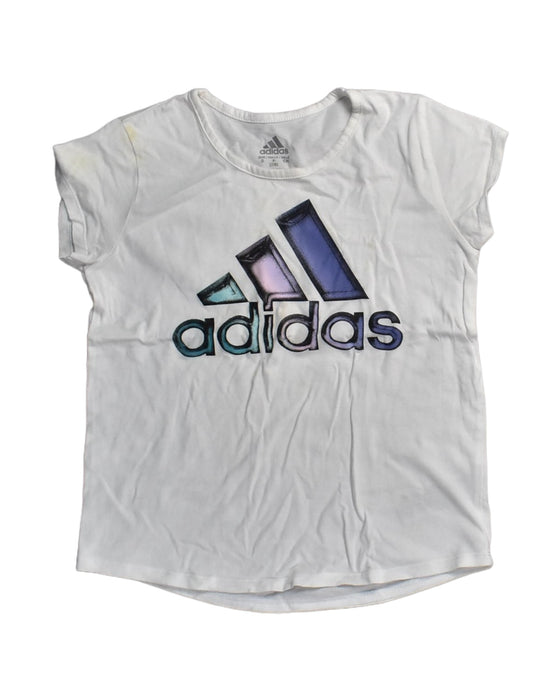 A White Sleeveless Tops from Adidas in size 8Y for girl. (Front View)