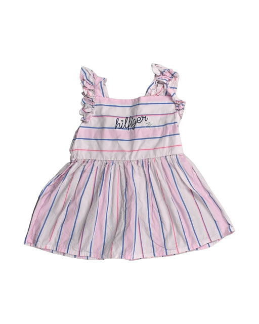 A Pink Sleeveless Dresses from Tommy Hilfiger in size 5T for girl. (Front View)