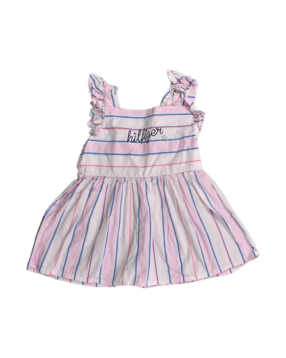 A Pink Sleeveless Dresses from Tommy Hilfiger in size 5T for girl. (Front View)