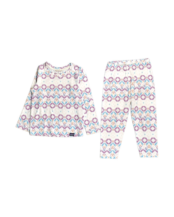 A White Pyjama Sets from Patagonia in size 3T for girl. (Front View)