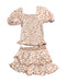 A Orange Skirt Sets from Seed in size 8Y for girl. (Front View)