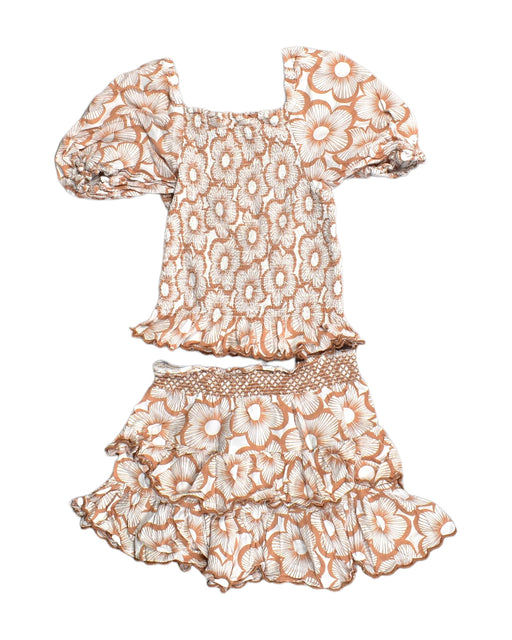 A Orange Skirt Sets from Seed in size 8Y for girl. (Front View)