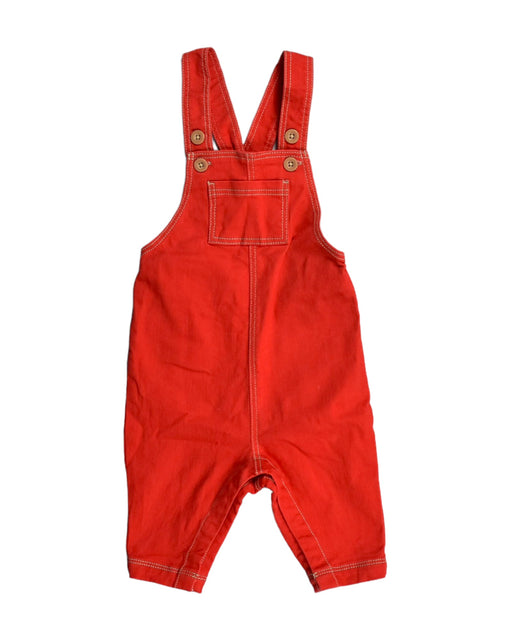 A Red Overall Shorts from Petit Bateau in size 6-12M for neutral. (Front View)
