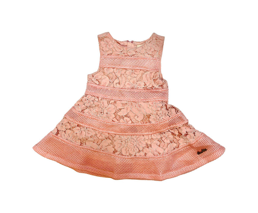 A Peach Sleeveless Dresses from bloomB in size 0-3M for girl. (Front View)