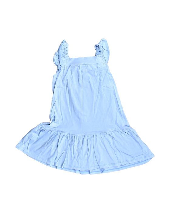 A Blue Sleeveless Dresses from Seed in size 8Y for girl. (Back View)