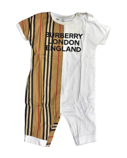 A White Rompers from Burberry in size 6-12M for neutral. (Front View)