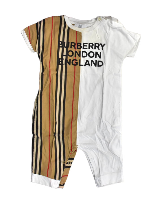 A White Rompers from Burberry in size 6-12M for neutral. (Front View)