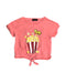 A Pink Short Sleeve Tops from Seed in size 3T for girl. (Front View)