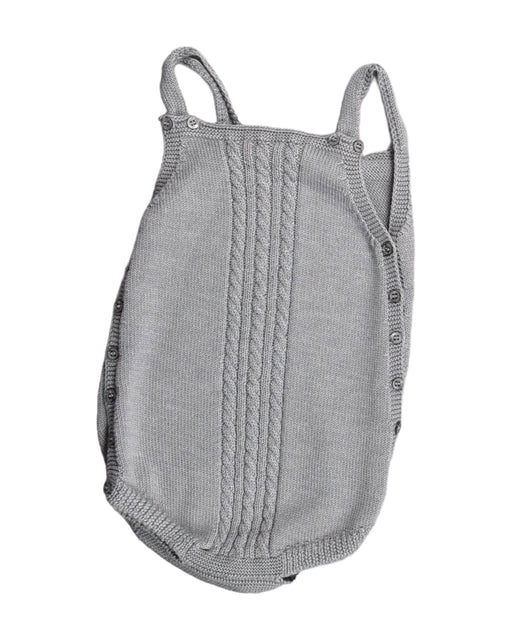 A Grey Overall Shorts from Wedoble in size 12-18M for girl. (Front View)