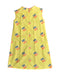 A Yellow Sleeveless Dresses from Maison Q in size 10Y for girl. (Back View)