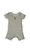 A White Short Sleeve Rompers from Purebaby in size 3-6M for neutral. (Front View)