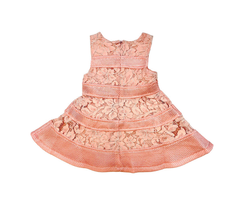 A Peach Sleeveless Dresses from bloomB in size 0-3M for girl. (Back View)