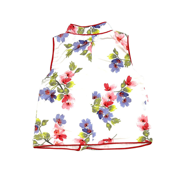 A White Dress Up Vests from bloomB in size 0-3M for girl. (Back View)