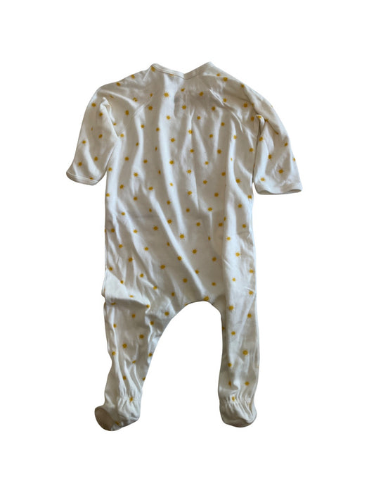 A White Onesies from Petit Bateau in size 6-12M for neutral. (Back View)