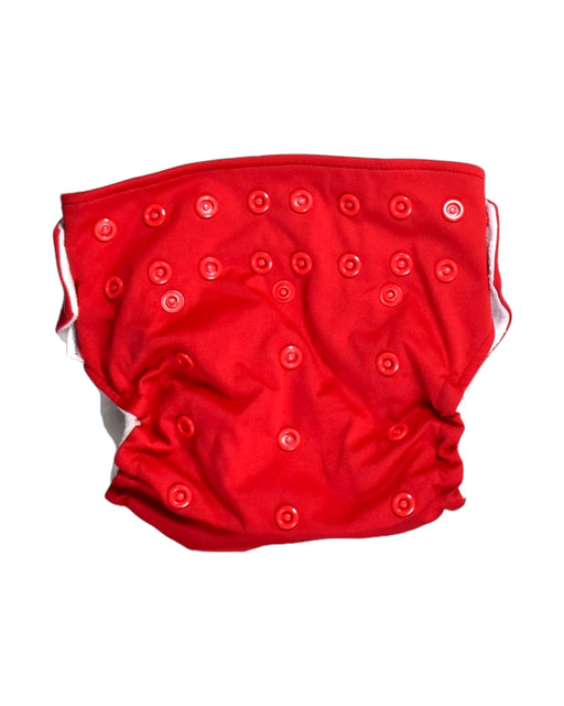 A Red Cloth Diapers from Rumparooz in size O/S for girl. (Front View)