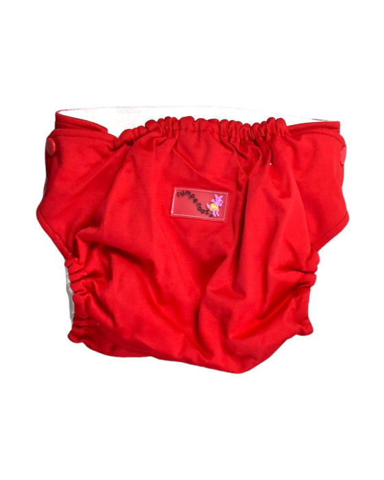 A Red Cloth Diapers from Rumparooz in size O/S for girl. (Back View)
