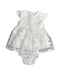 A White Sleeveless Dresses from bloomB in size 3-6M for girl. (Front View)