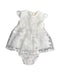 A White Sleeveless Dresses from bloomB in size 3-6M for girl. (Front View)