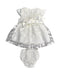 A White Sleeveless Dresses from bloomB in size 3-6M for girl. (Back View)
