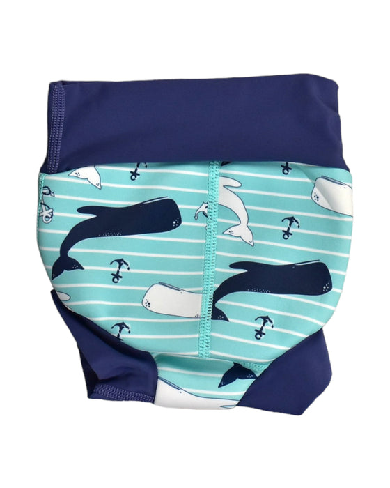 A Blue Swim Diapers from Splash About in size 3-6M for boy. (Back View)