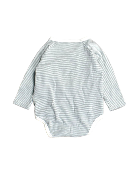 A Grey Bodysuits from Mori in size 6-12M for boy. (Back View)