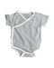 A Grey Bodysuits from Mori in size 6-12M for boy. (Front View)