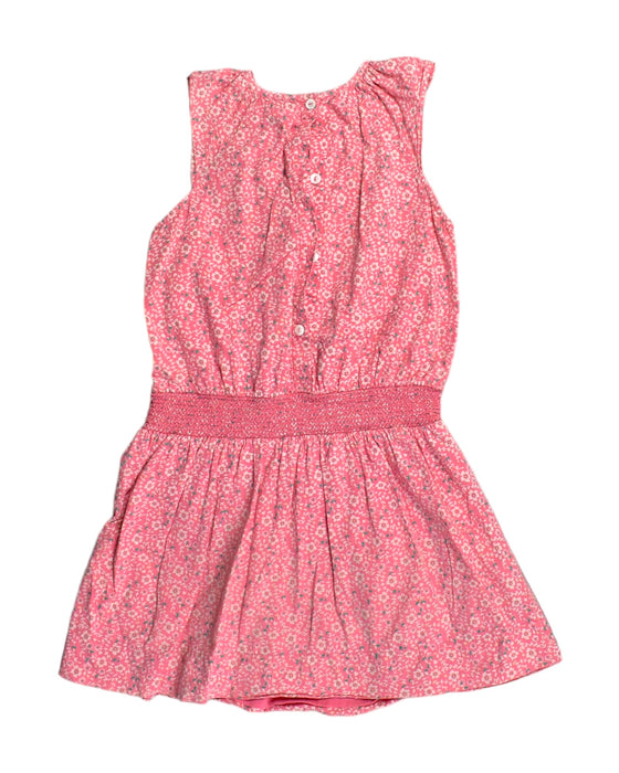 A Pink Sleeveless Dresses from Cyrillus in size 6T for girl. (Back View)