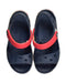 A Blue Sandals from Crocs in size 5T for boy. (Back View)