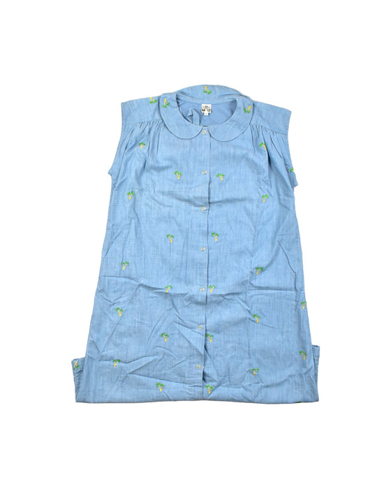 A Blue Sleeveless Dresses from Bonton in size 12Y for girl. (Front View)