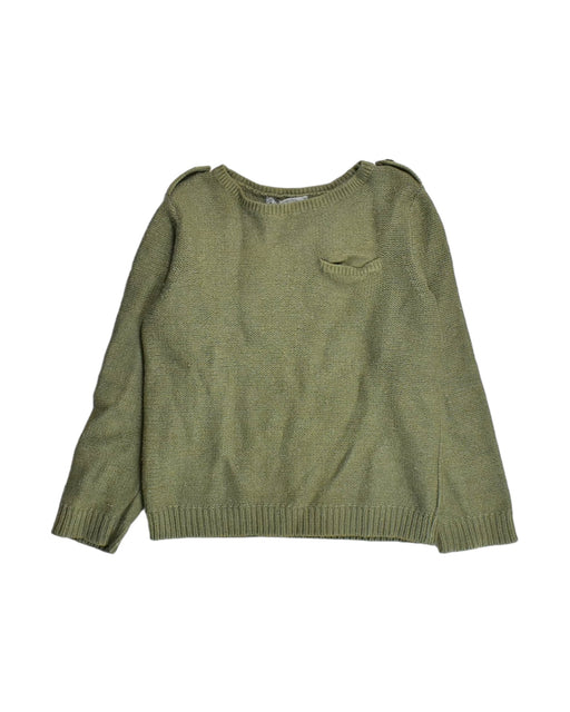 A Green Knit Sweaters from Bonpoint in size 6T for boy. (Front View)