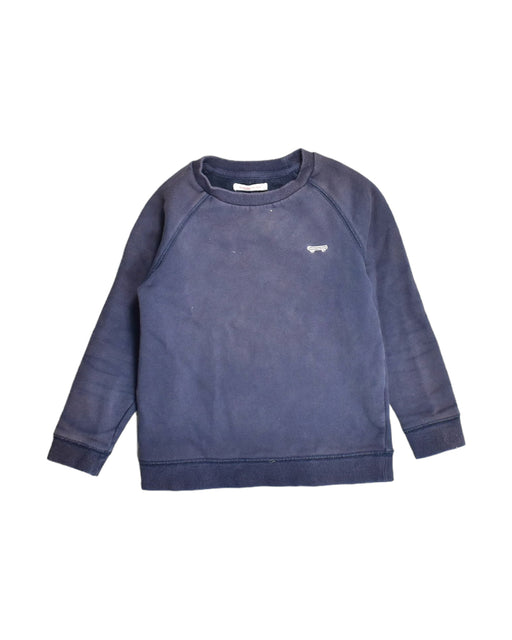 A Blue Sweatshirts from Monoprix in size 6T for boy. (Front View)