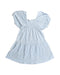 A Blue Sleeveless Dresses from Seed in size 10Y for girl. (Front View)